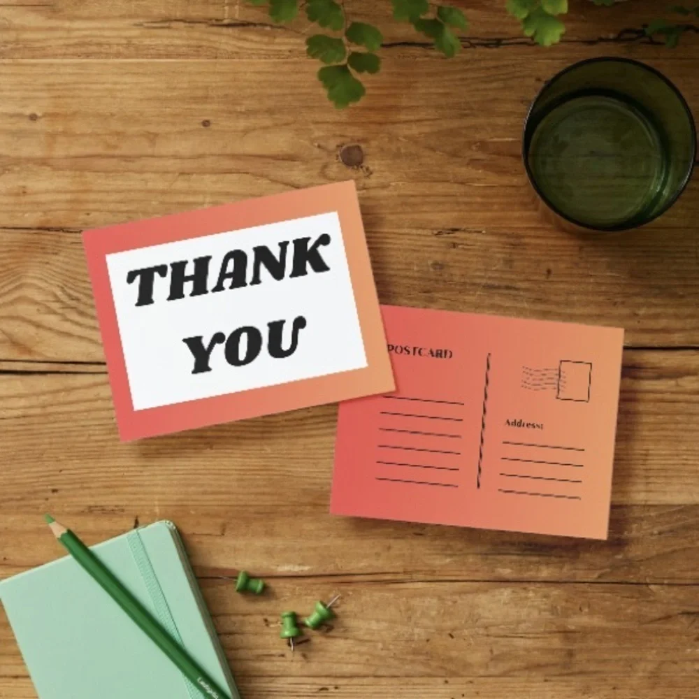 Set of 10 Thank You Post Cards